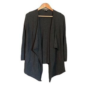 Lord & Taylor 100% merino wool grey cardigan
